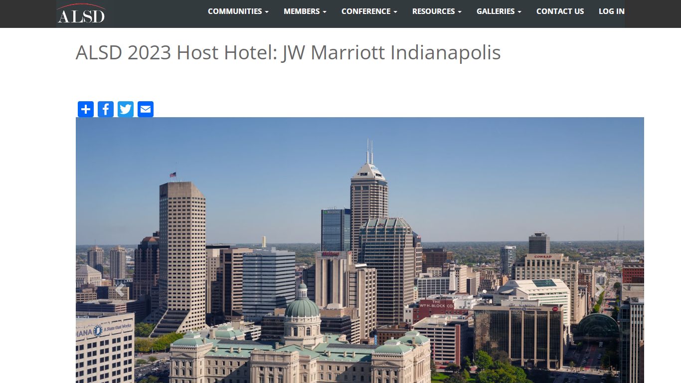 ALSD 2023 Host Hotel: JW Marriott Indianapolis | ALSD